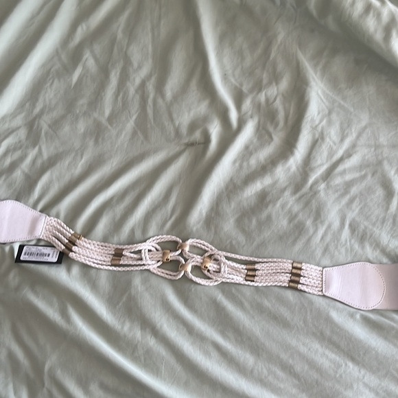 New Bebe Belt M/L 32” without stretch. White and Gold - Picture 5 of 5
